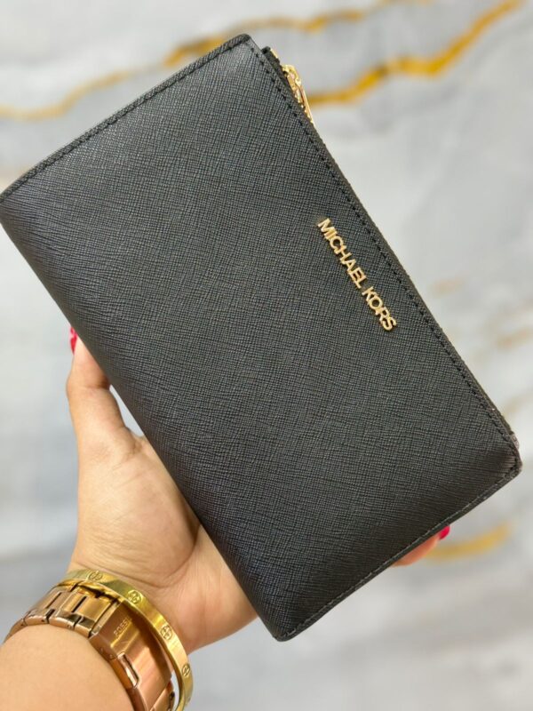 NEGRA MICHAEL KORS cartera jet set travel double zip westlt